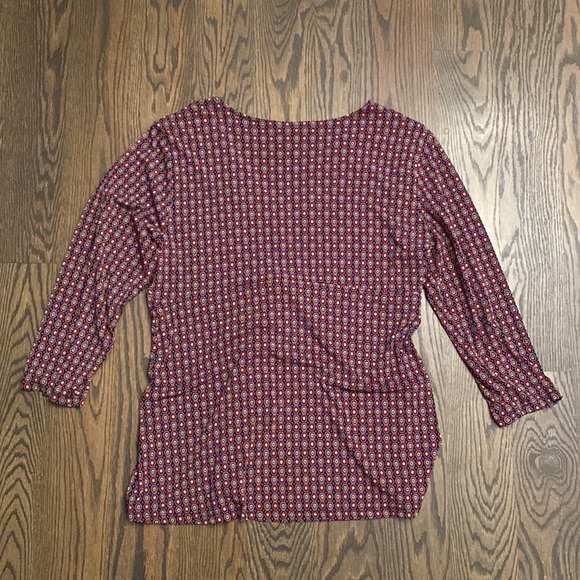 Daisy Fuentes Red and Blue Blouse - Picture 3 of 4